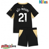 Camiseta Manchester City Rayan Ait-Nouri #21 Visitante Equipación para niños 2026-27 manga corta (+ pantalones cortos)